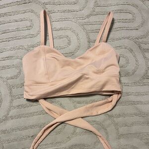 FP movement pink wrap sports bra